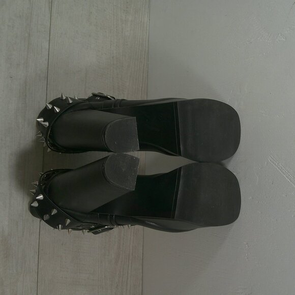 Demonia Torment-700 Black Platform Studded Goth Punk Grunge Ankle Boots Size 7 - Picture 13 of 13